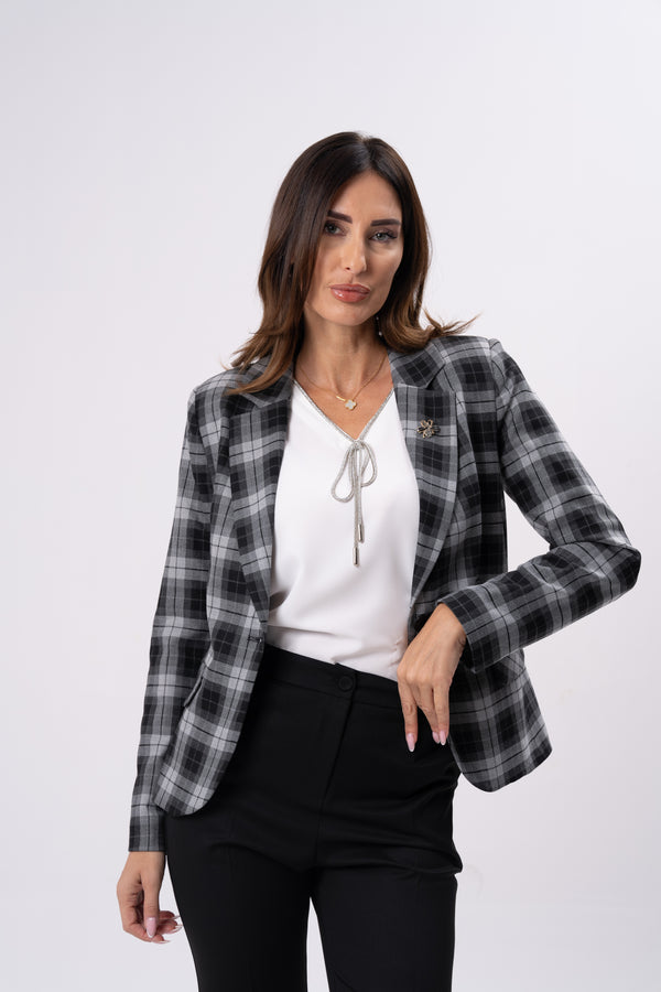 Chequered Blazer
