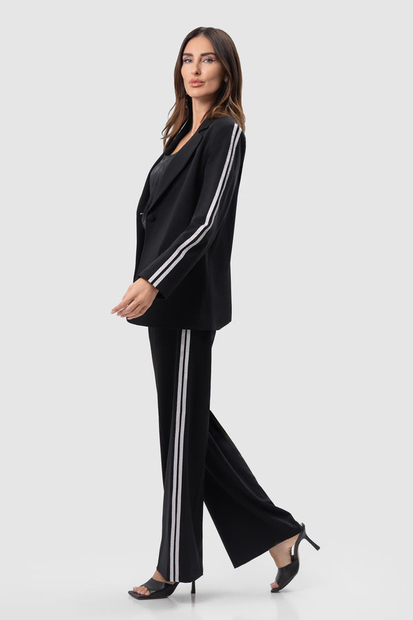 Black Striped Pants